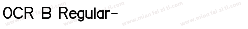 0CR B Regular字体转换